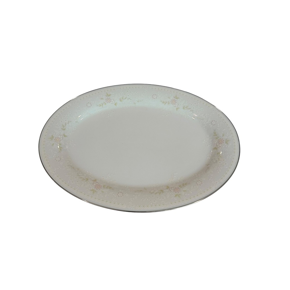 Cottagecore Noritake Temptation 2752 Oval Serving Platter 14" Floral Vintage